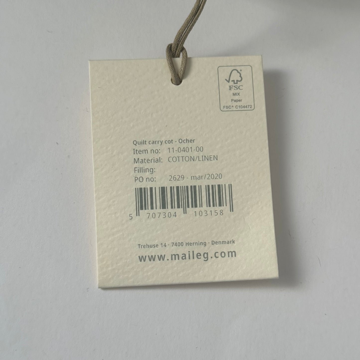 Maileg Quilt Carry Cot - Ocher