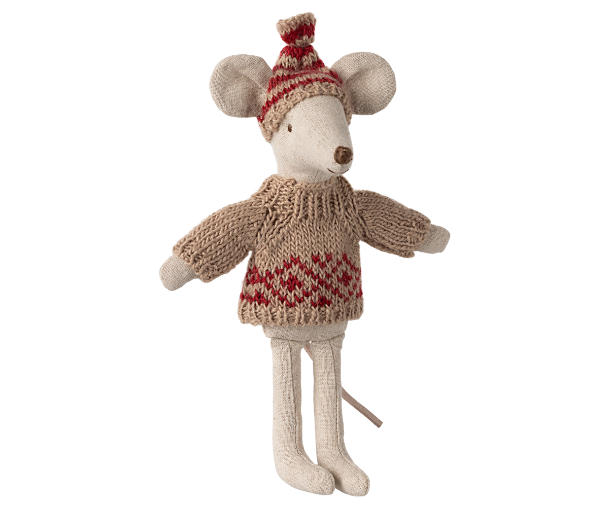 Maileg Knitted Sweater and Hat for Mum Mouse
