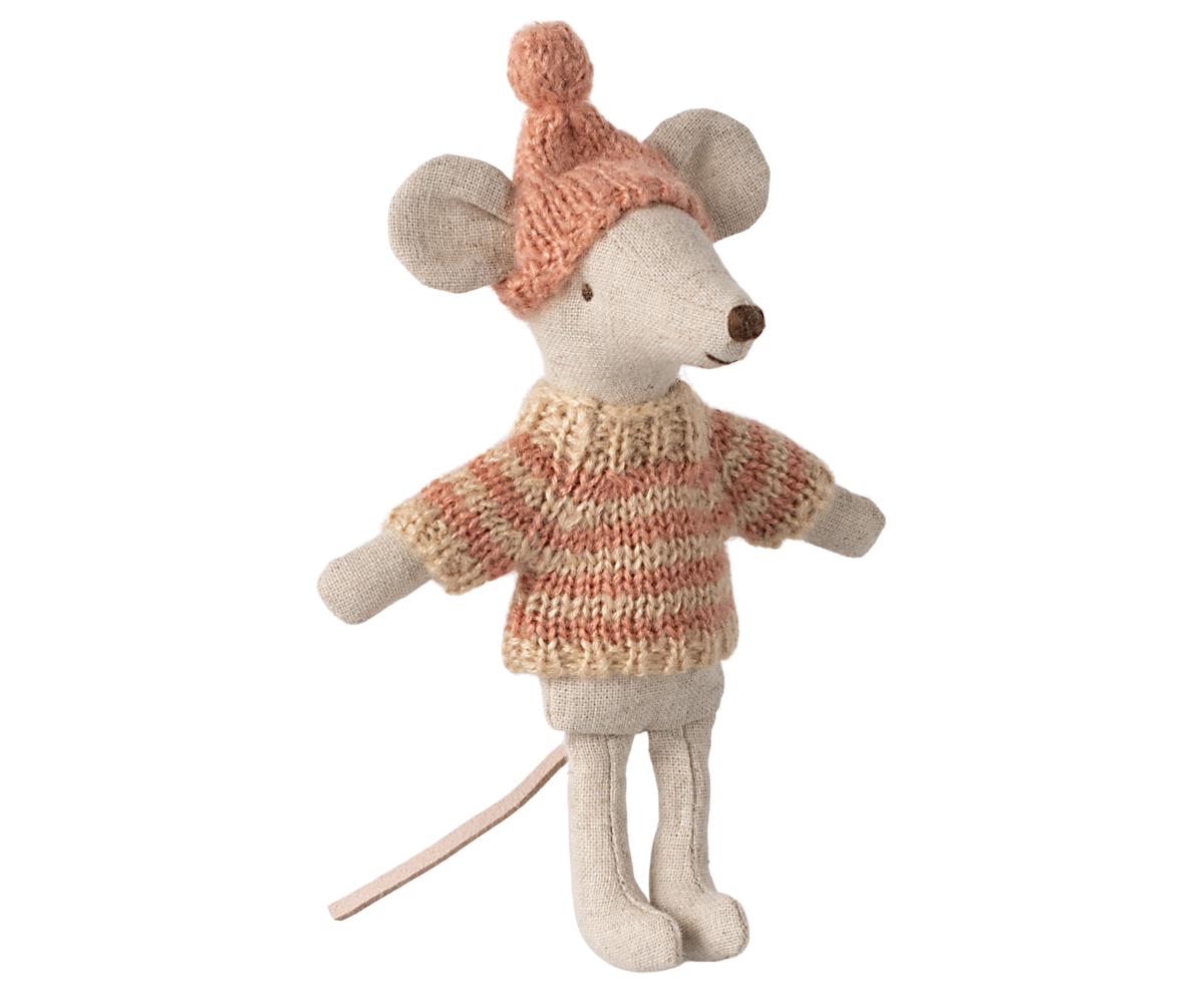 Maileg Knitted Sweater and Hat for Big Sister Mouse