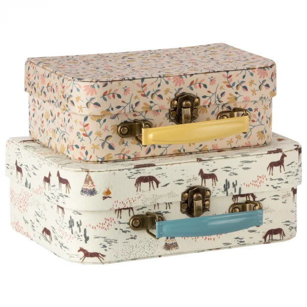 Maileg Suitcase with Fabric, Set of 2