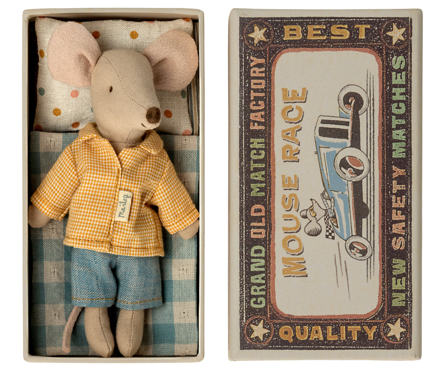 Maileg Big Brother Mouse in Matchbox