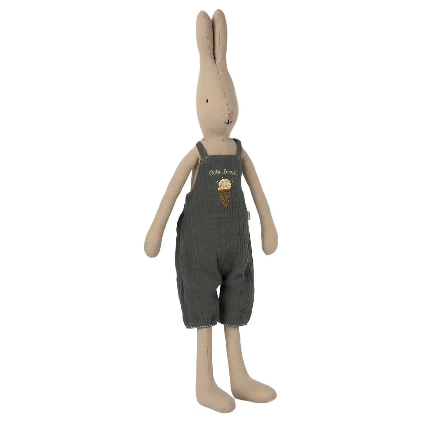 Maileg Rabbit Size 3, Green Overalls