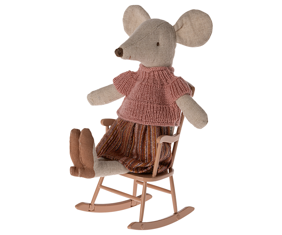 Maileg Rocking Chair, Mouse - Dark Powder