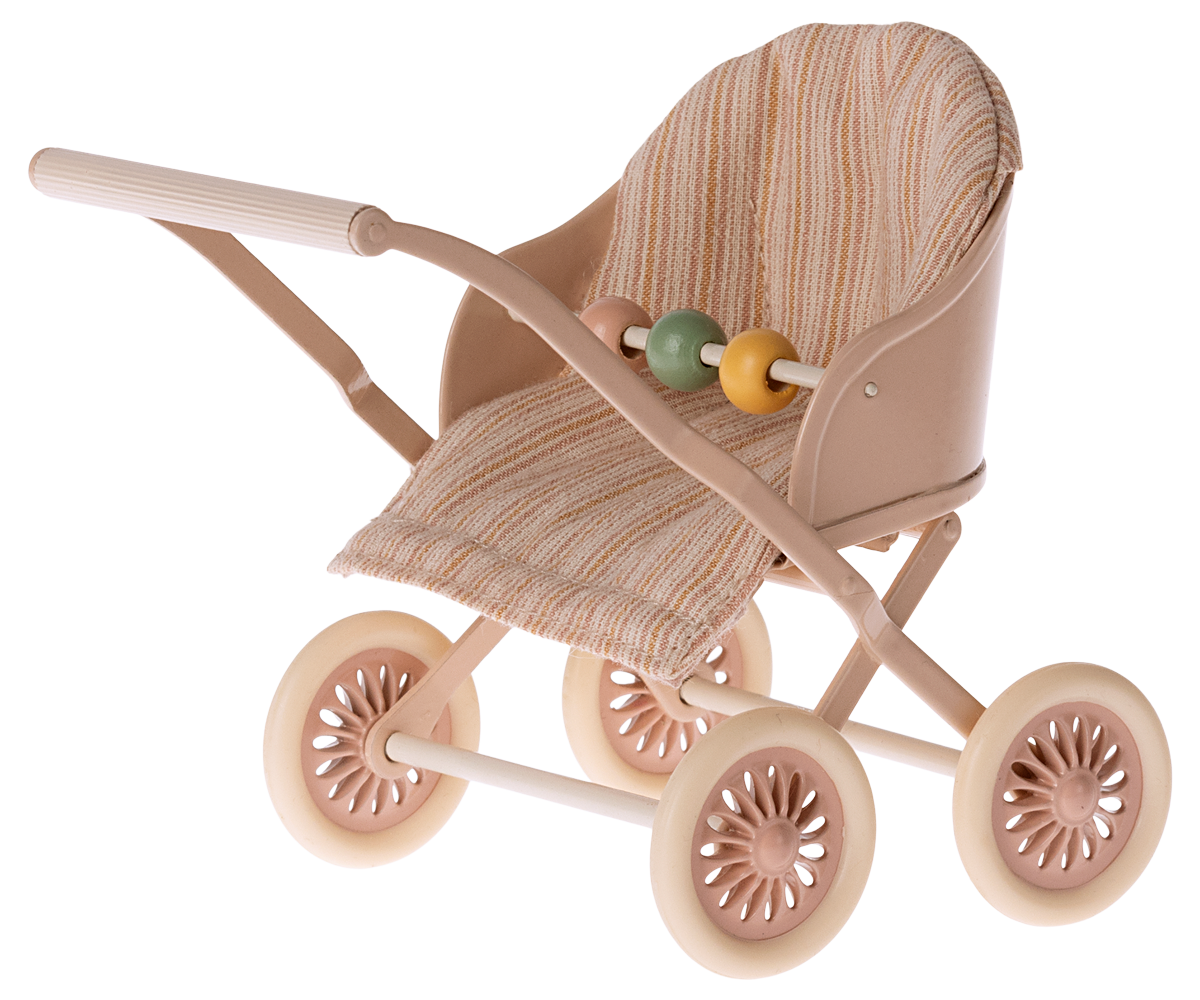 Maileg Stroller Baby - Rose (NO BOX)