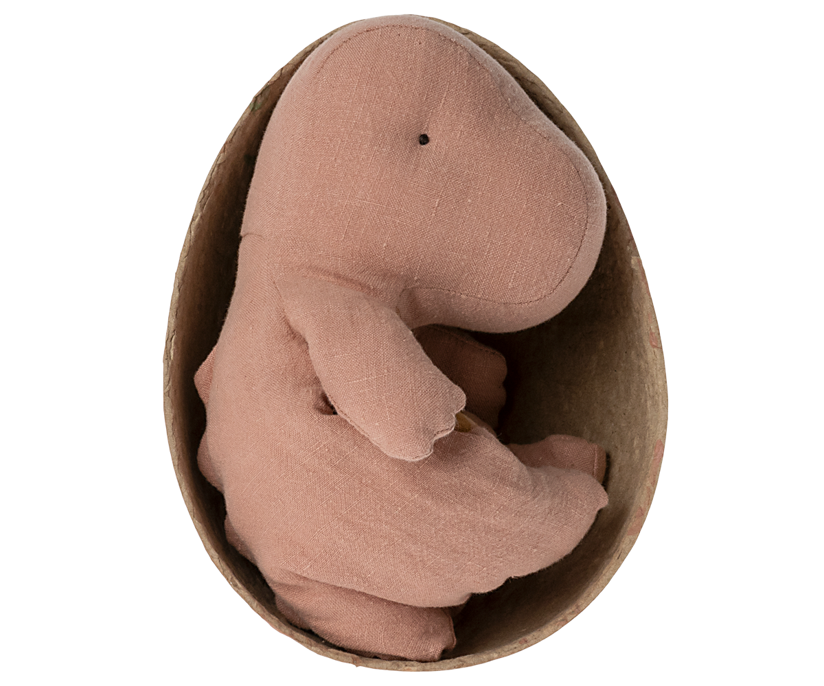 Maileg Gantosaurus in Egg, Small - Old Rose