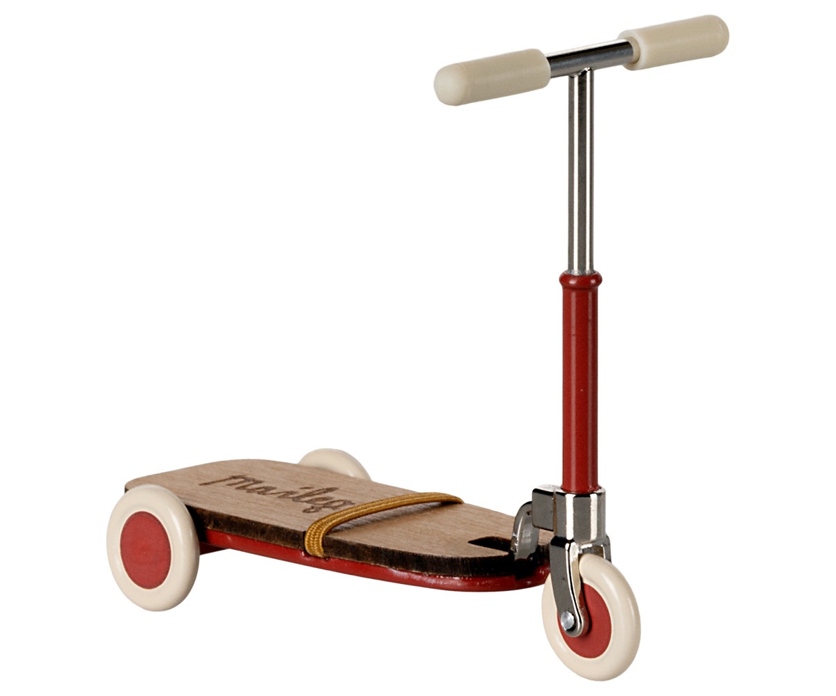 Maileg Kick Board, Mouse - Red (CHIPPED PAINT)
