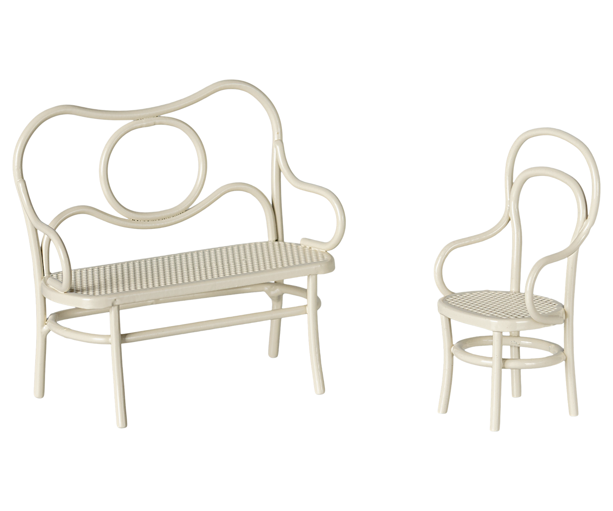 Maileg Cafe Set, Mouse, Small - Off White