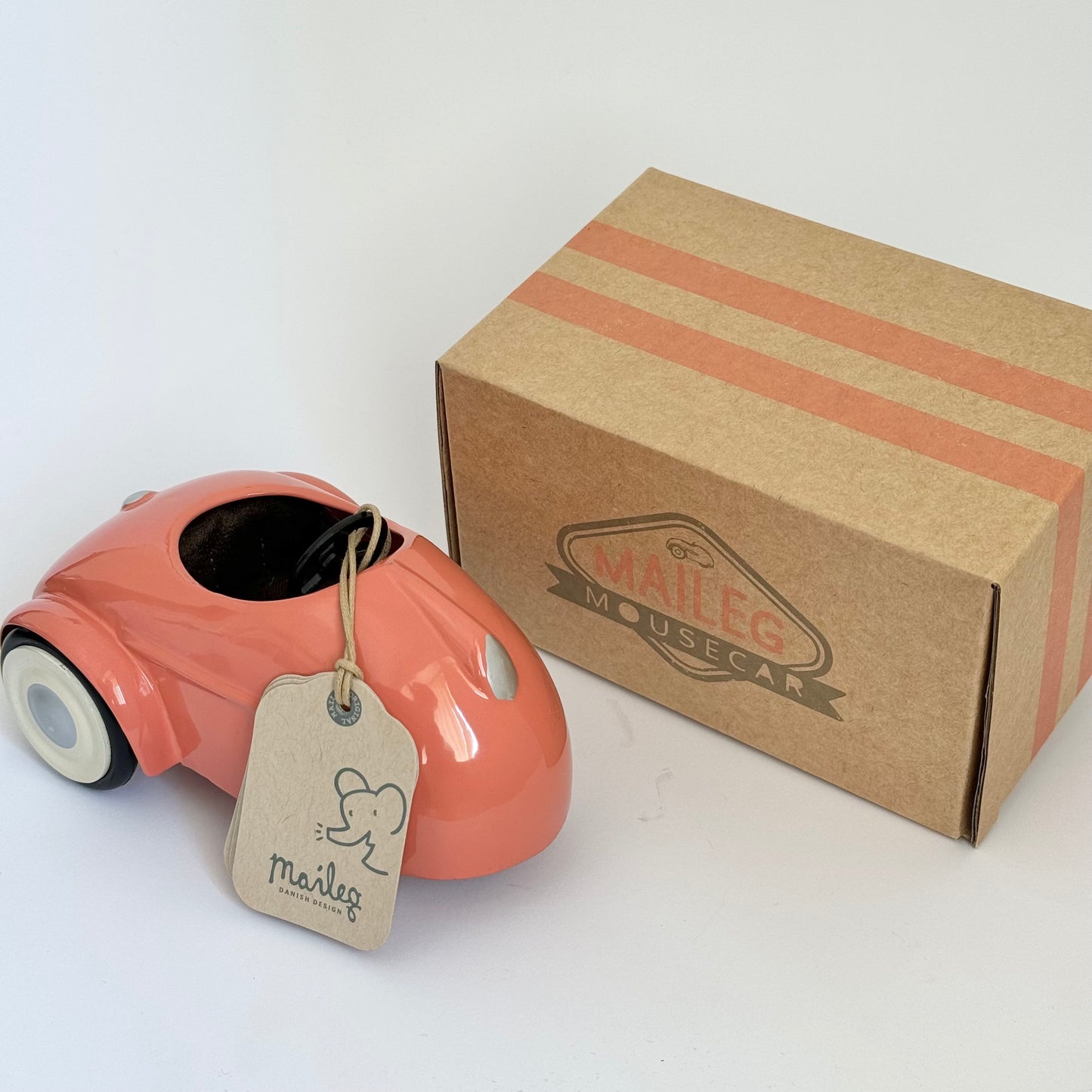 Maileg Mouse Car - Coral (SQUEAKY WHEELS)