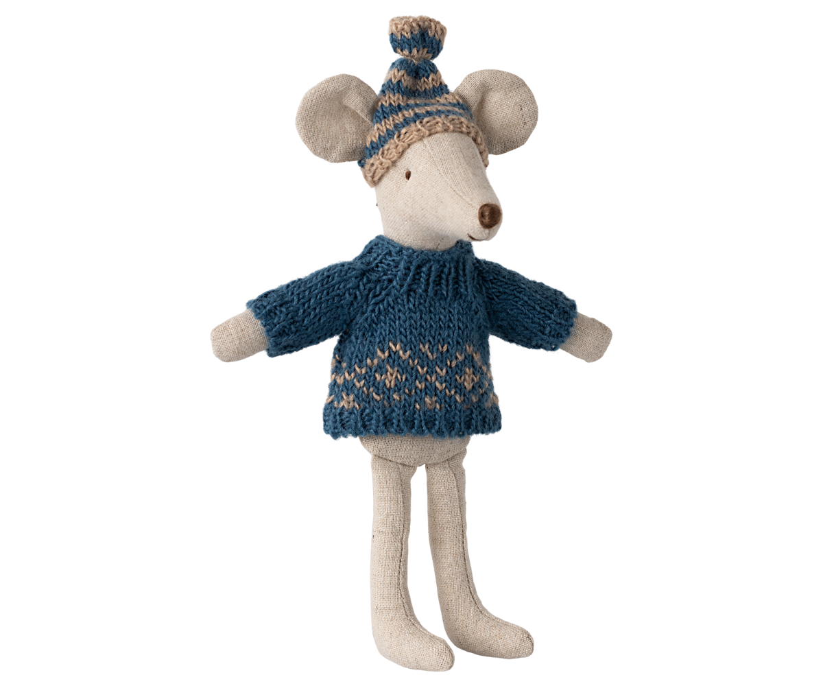 Maileg Knitted Sweater and Hat for Dad Mouse