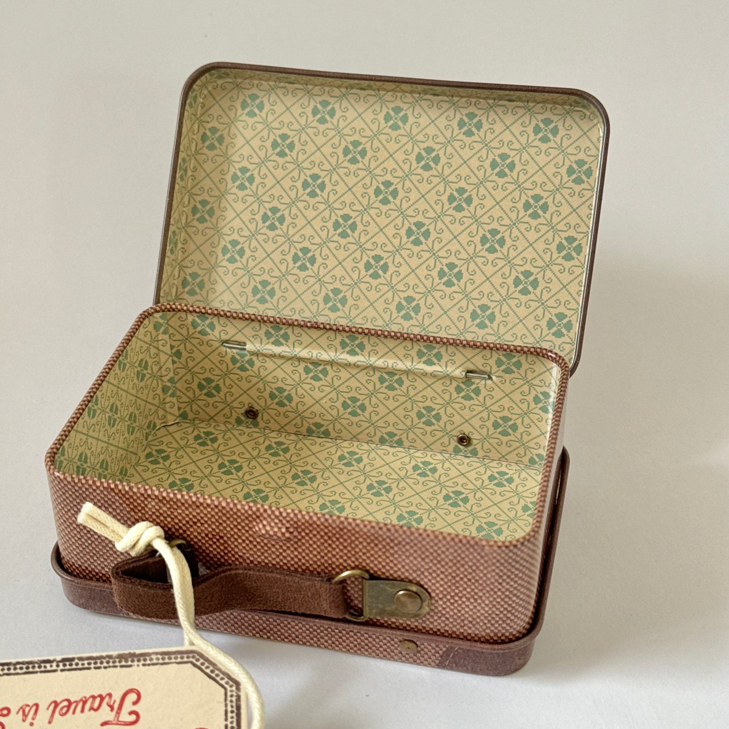 Maileg Metal Suitcase, Brown Travel