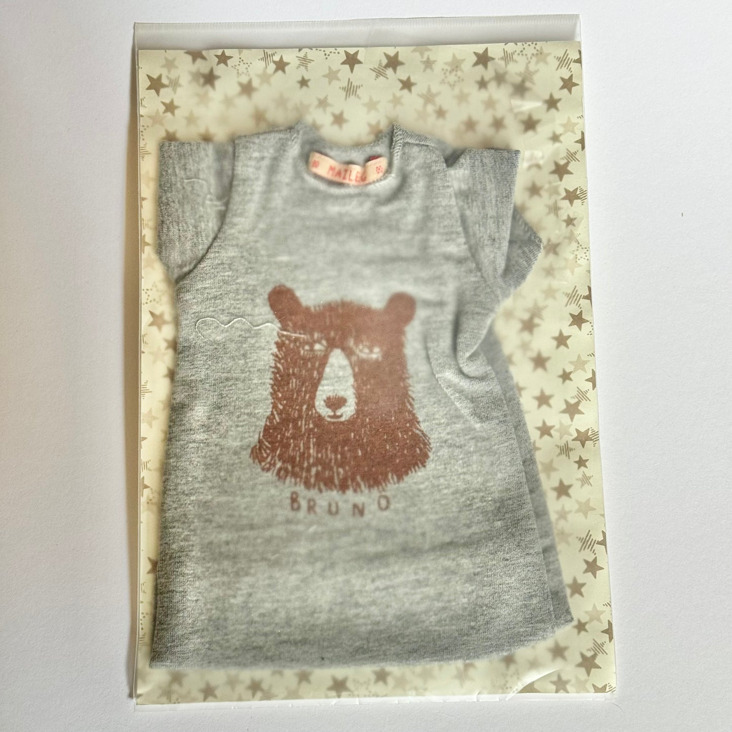 Maileg Grey Tshirt with Print for Maxi Bunny/Rabbit