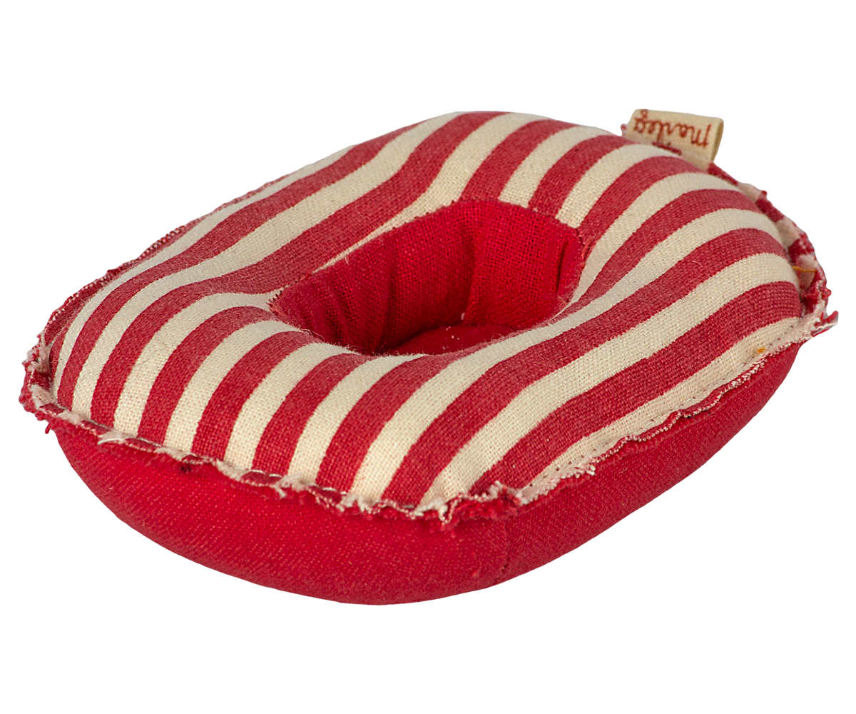 Maileg Rubber Boat, Small Mouse - Red Stripe
