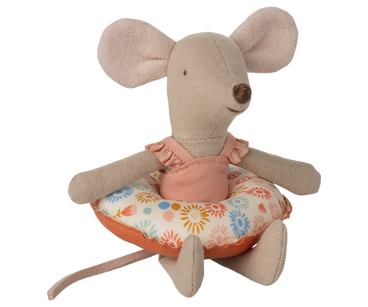 Maileg Beach Mouse with Float, Little Sister - Flower