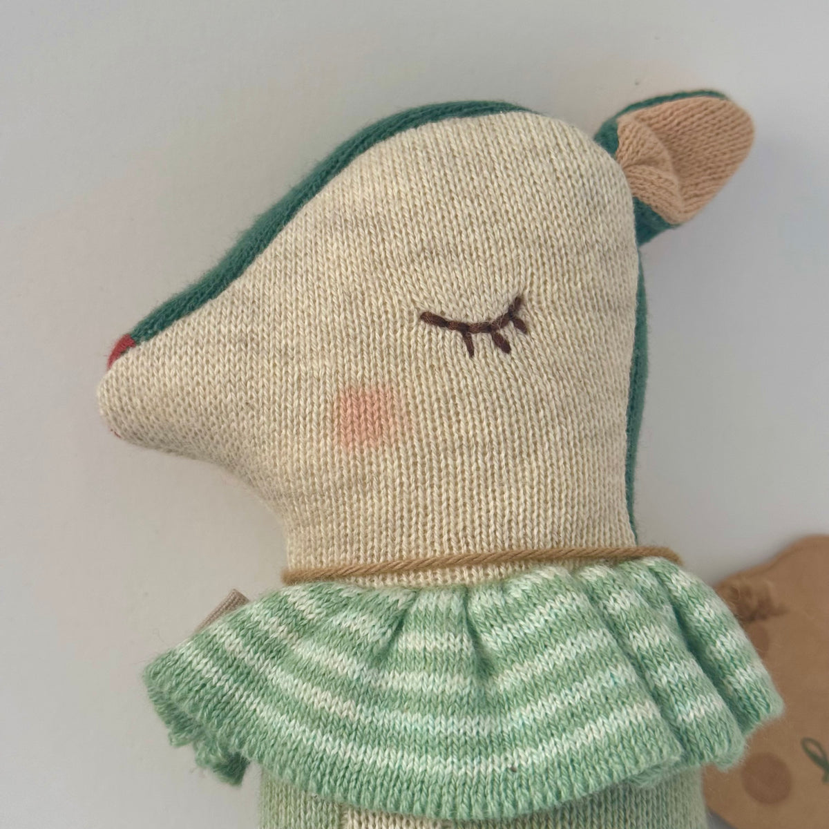 Maileg Bambi Rattle - Mint (MOUTH THREAD LOOSE)