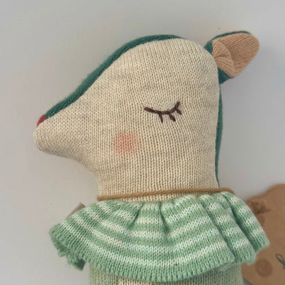 Maileg Bambi Rattle - Mint (MOUTH THREAD LOOSE)