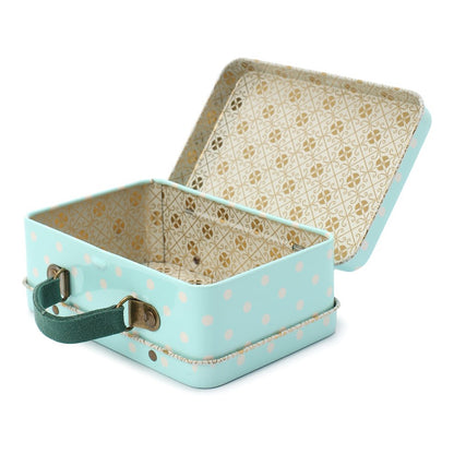 Maileg Metal Suitcase, Green Dots