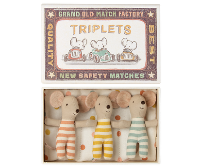 Maileg Triplets, Baby Mice in Box