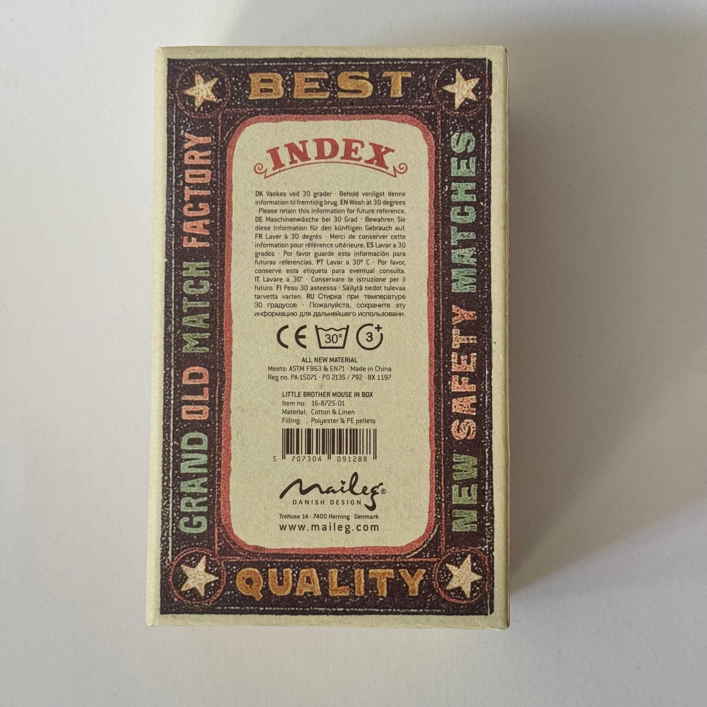 Empty Matchbox - Little Brother Mouse Size (NO MOUSE OR BEDDING)