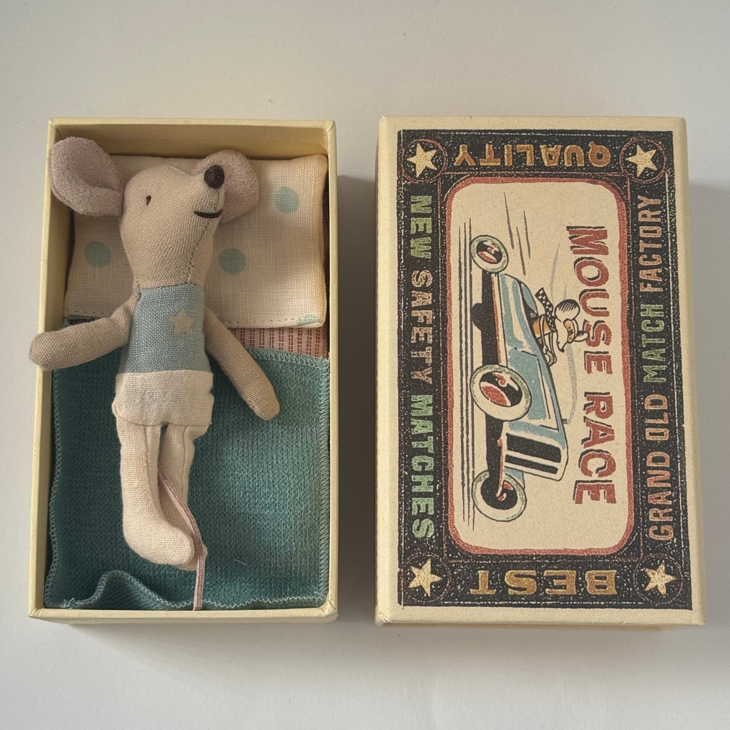 Maileg Little Brother Mouse in Box (SMALL TEAR ON END OF BOX)