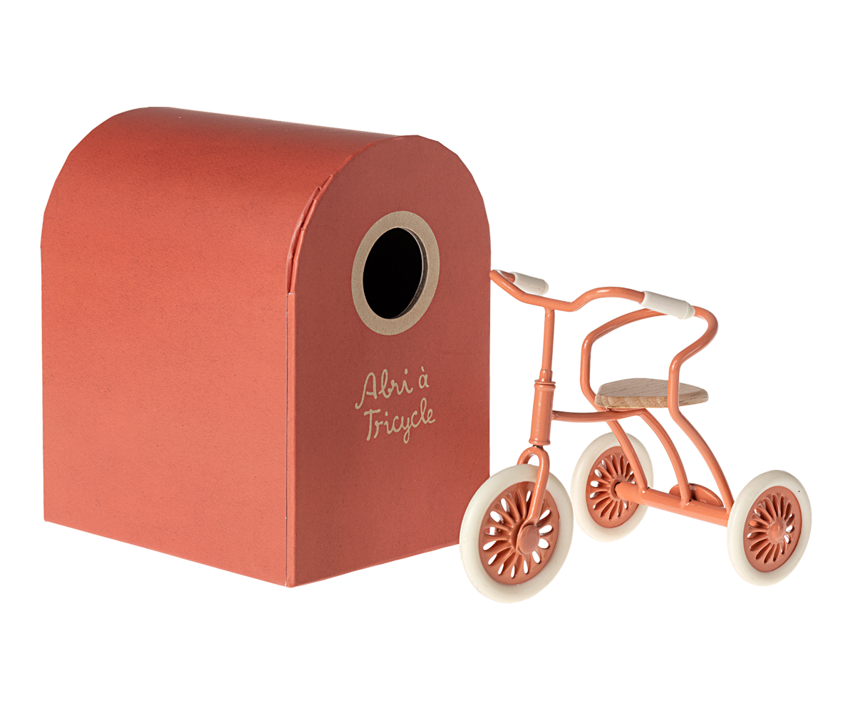 Maileg Tricycle, Mouse - Coral