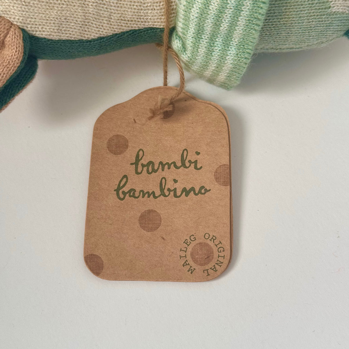 Maileg Bambi Rattle - Mint (MOUTH THREAD LOOSE)