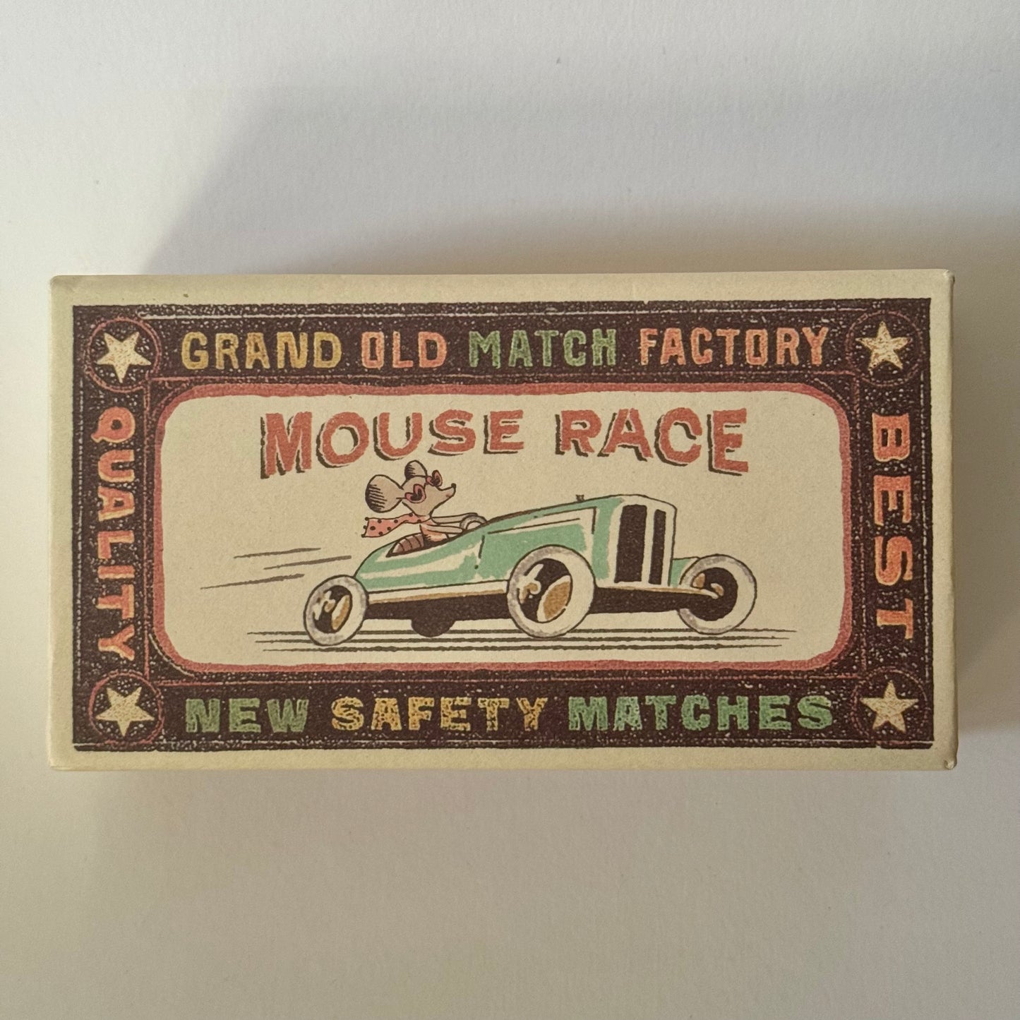 Empty Matchbox - Big Sister Mouse Size (NO MOUSE OR BEDDING, MARK ON BACK FROM PRICE STICKER)