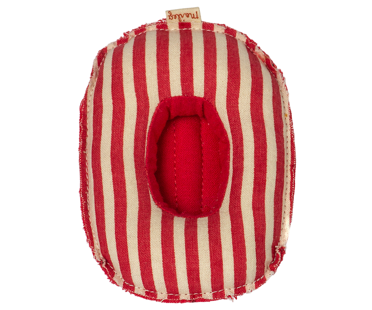 Maileg Rubber Boat, Small Mouse - Red Stripe