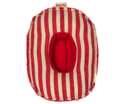 Maileg Rubber Boat, Small Mouse - Red Stripe