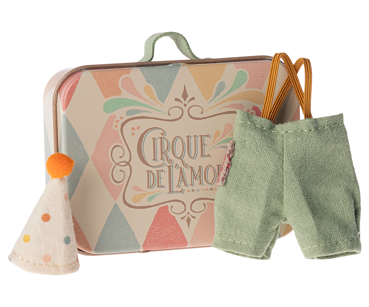 Maileg Clown Clothes in Suitcase for Little Brother Mouse