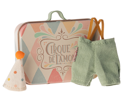 Maileg Clown Clothes in Suitcase for Little Brother Mouse