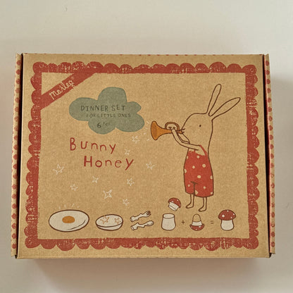 Maileg Bunny Honey Dinner Set - Red