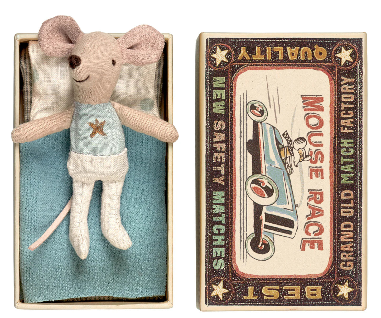Maileg Little Brother Mouse in Box (SMALL TEAR ON END OF BOX)