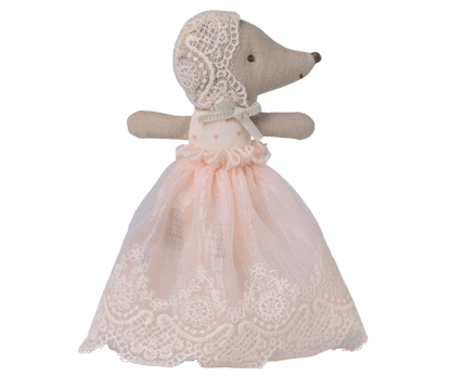 Maileg Baby Mouse in Gown - Powder