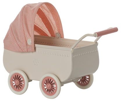 Maileg Pram, Mouse - Coral