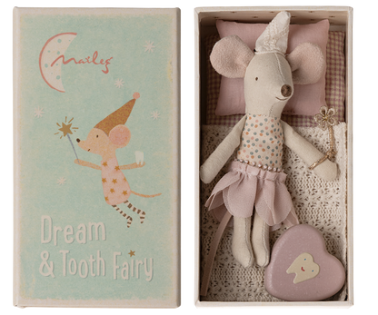 Maileg Tooth Fairy Mouse, Little Sister in Matchbox