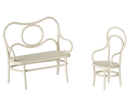 Maileg Cafe Set, Mouse, Small - Off White