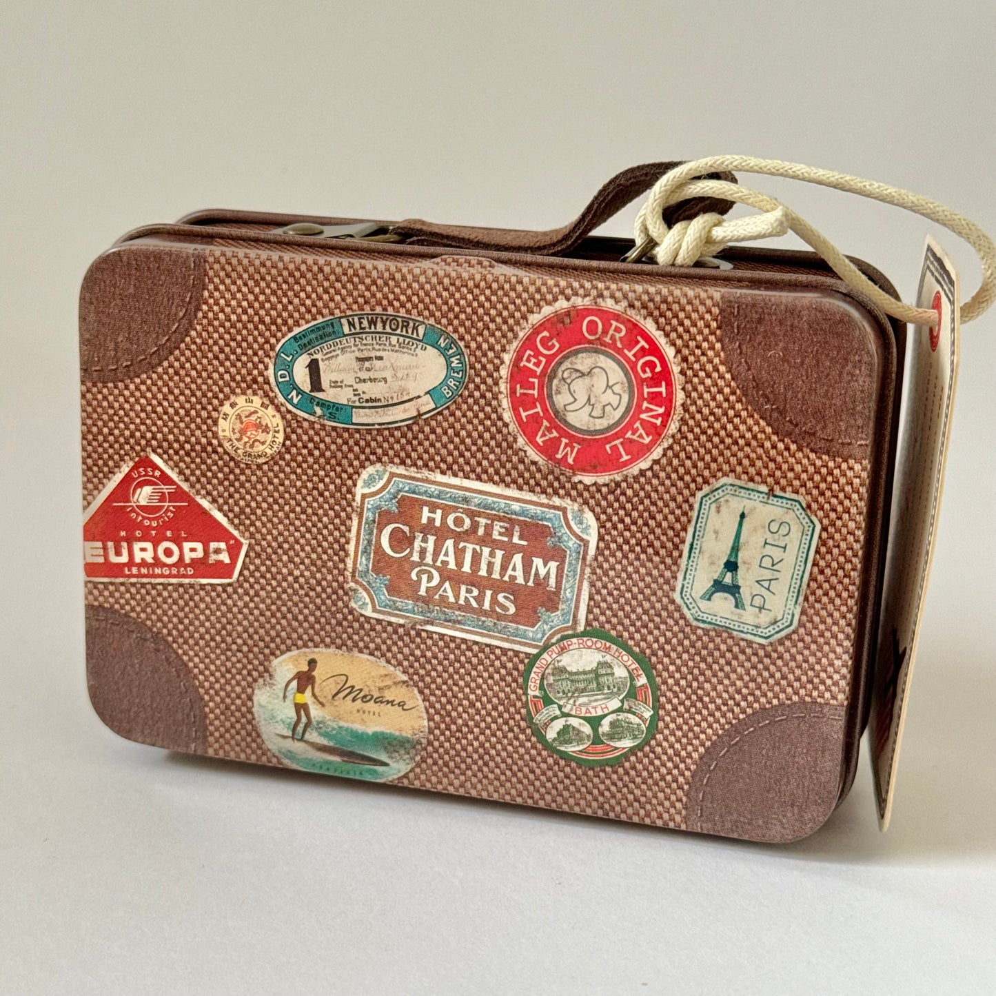 Maileg Metal Suitcase, Brown Travel