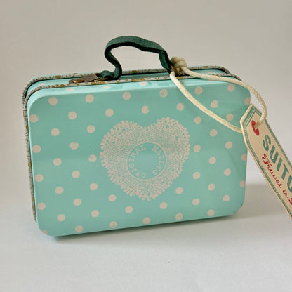 Maileg Metal Suitcase, Green Dots