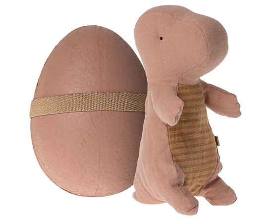 Maileg Gantosaurus in Egg, Small - Old Rose
