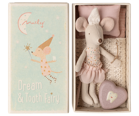 Maileg Tooth Fairy Mouse, Little Sister in Matchbox