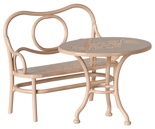 Maileg Cafe Set, Mouse, Big - Pale Pink