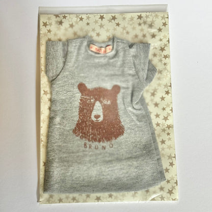 Maileg Grey Tshirt with Print for Maxi Bunny/Rabbit