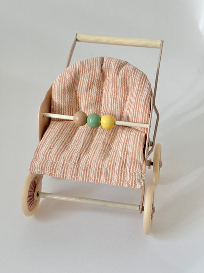 Maileg Stroller Baby - Rose (NO BOX)