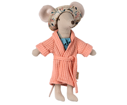 Maileg Bathrobe for Mum Mouse - Coral