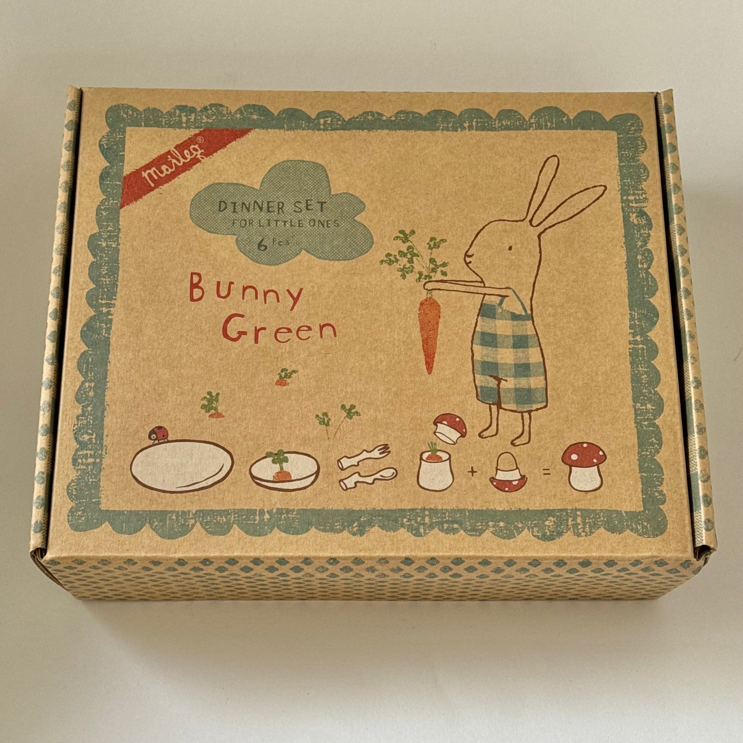 Maileg Bunny Honey Dinner Set - Green