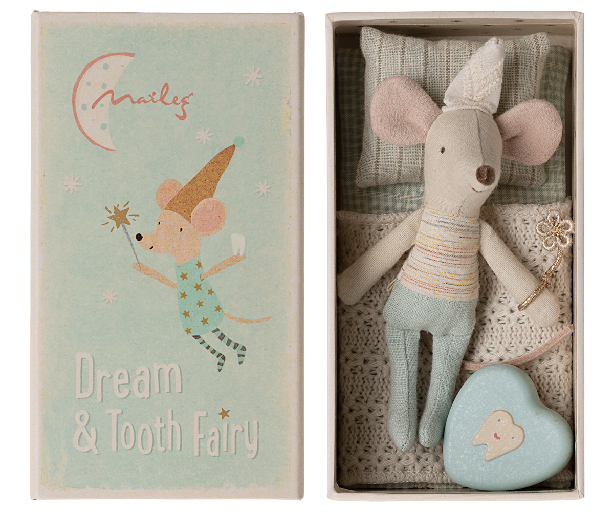 Maileg Tooth Fairy Mouse, Little Brother in Matchbox