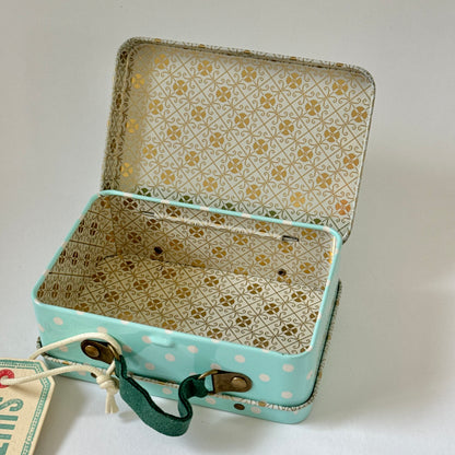 Maileg Metal Suitcase, Green Dots