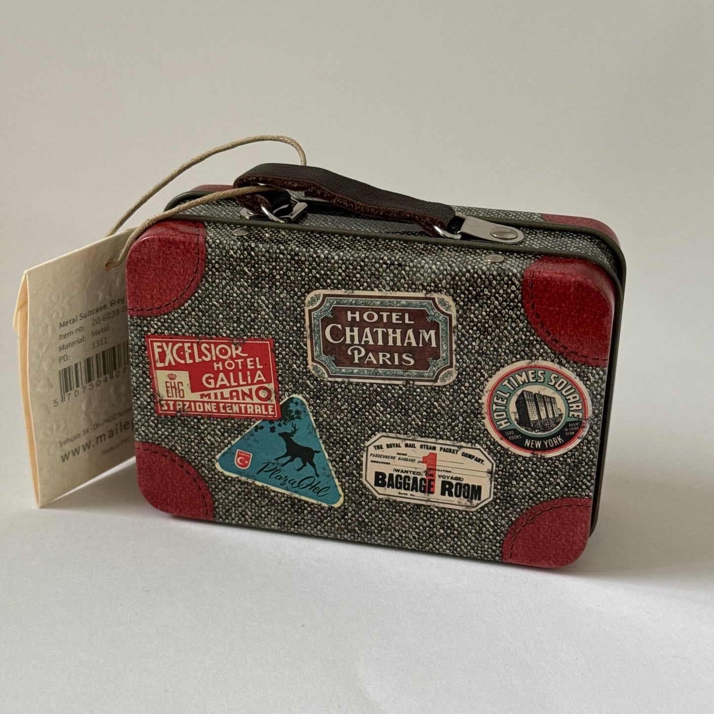 Maileg Metal Suitcase, Grey (FADED)