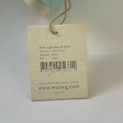 Maileg Pram, Light Blue, for Micro (SMALL IMPERFECTIONS)