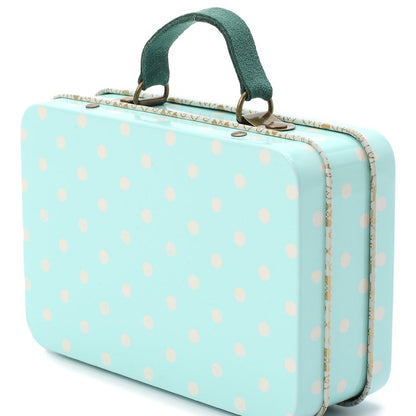 Maileg Metal Suitcase, Green Dots